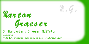 marton graeser business card